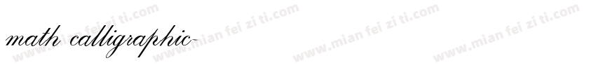 math calligraphic字体转换